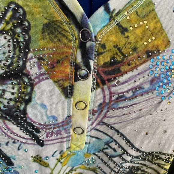 💥💥 Henley style tee top plus butterfly XL - Picture 5 of 8